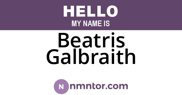 Beatris Galbraith