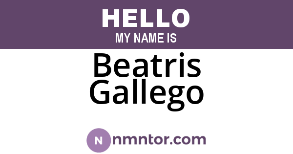 Beatris Gallego