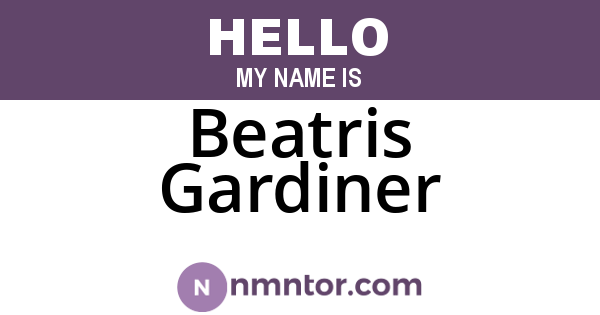 Beatris Gardiner