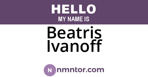 Beatris Ivanoff