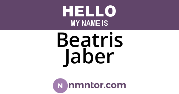 Beatris Jaber