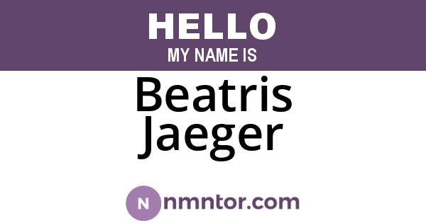 Beatris Jaeger