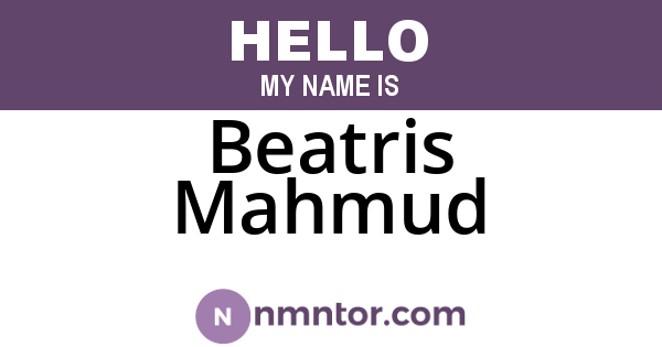 Beatris Mahmud