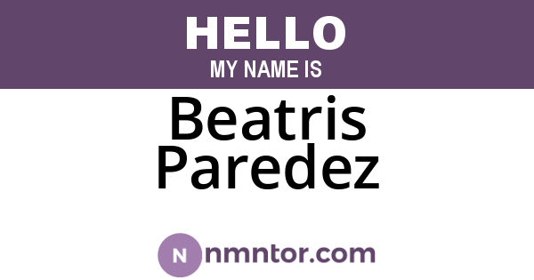 Beatris Paredez