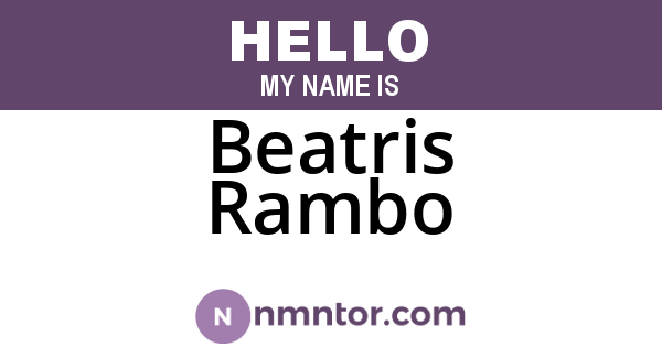 Beatris Rambo