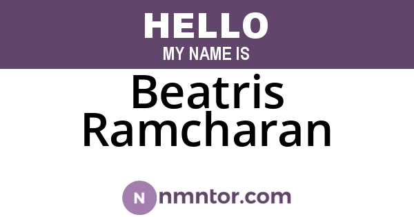 Beatris Ramcharan