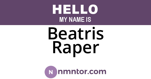 Beatris Raper