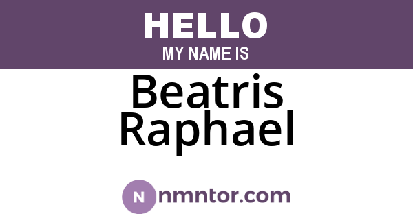 Beatris Raphael