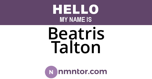 Beatris Talton