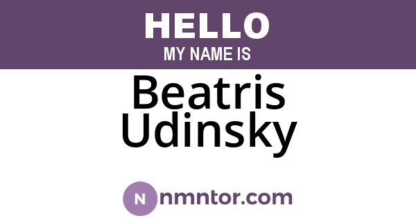Beatris Udinsky
