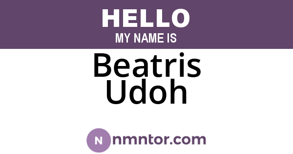 Beatris Udoh