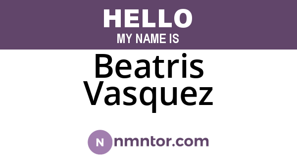 Beatris Vasquez