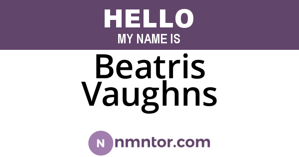 Beatris Vaughns