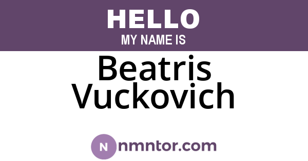 Beatris Vuckovich