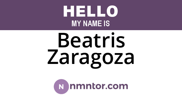 Beatris Zaragoza
