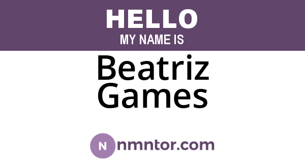 Beatriz Games