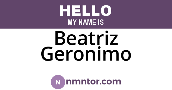 Beatriz Geronimo