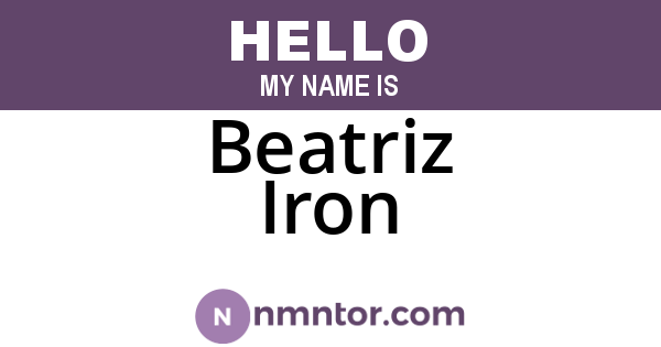 Beatriz Iron