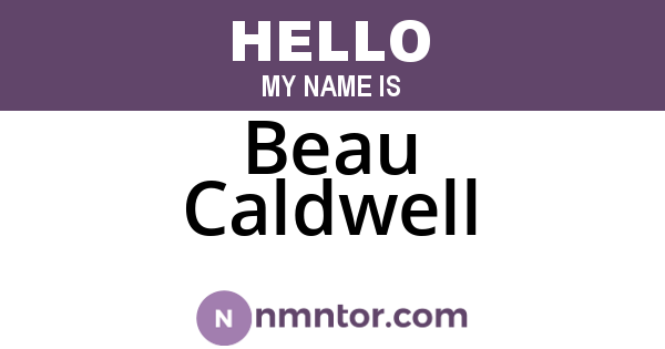 Beau Caldwell