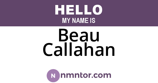 Beau Callahan