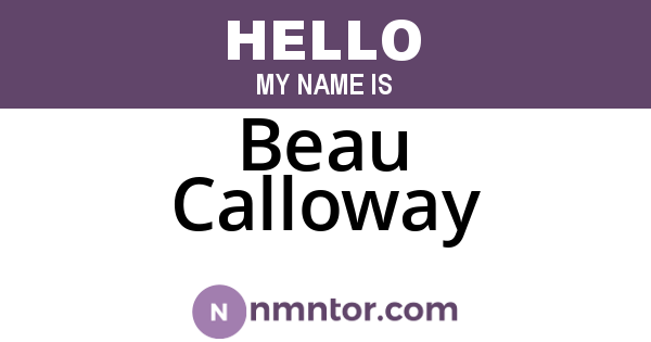 Beau Calloway
