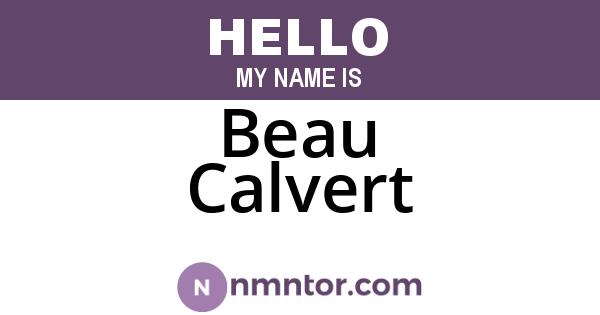 Beau Calvert