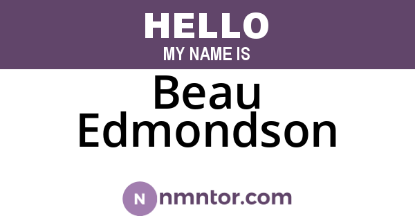 Beau Edmondson