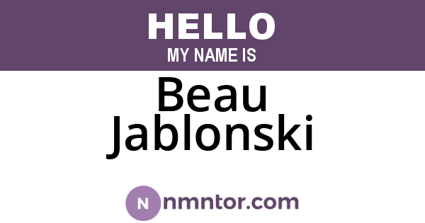 Beau Jablonski