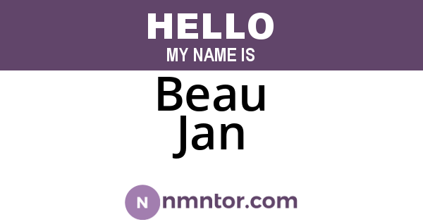 Beau Jan
