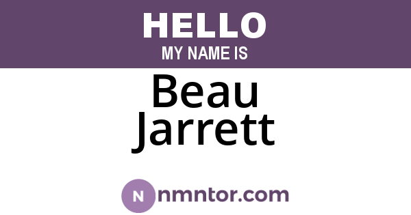 Beau Jarrett