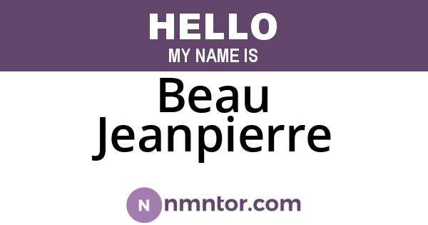 Beau Jeanpierre