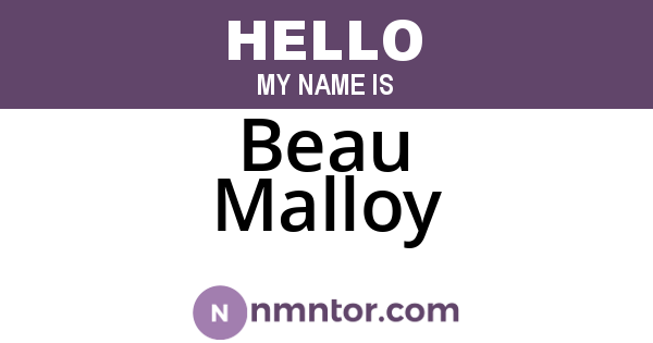 Beau Malloy