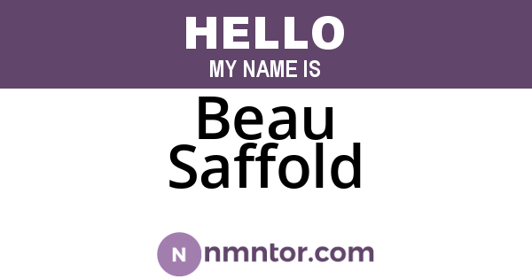 Beau Saffold