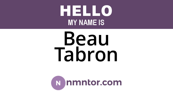 Beau Tabron
