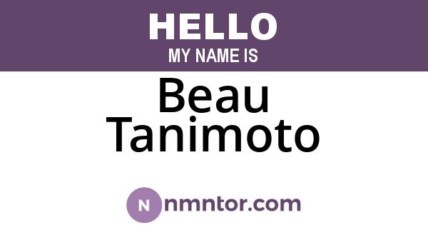Beau Tanimoto