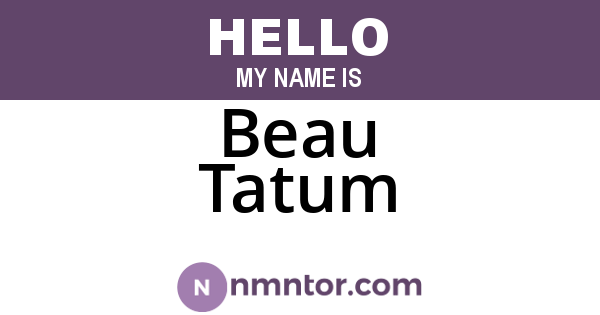 Beau Tatum