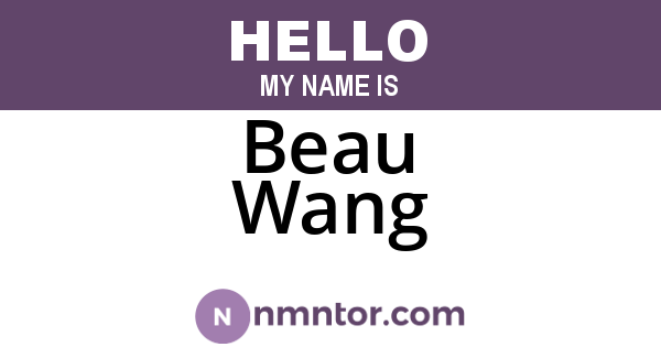 Beau Wang