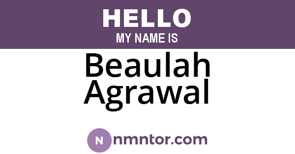 Beaulah Agrawal