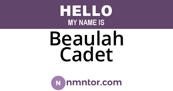 Beaulah Cadet