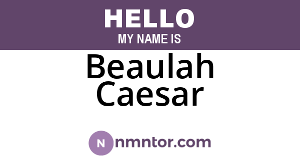 Beaulah Caesar