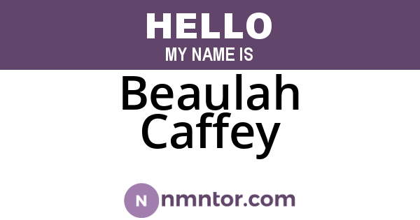 Beaulah Caffey