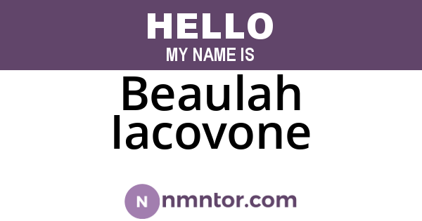 Beaulah Iacovone