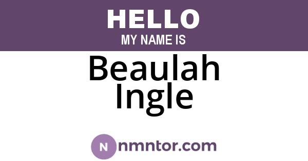 Beaulah Ingle