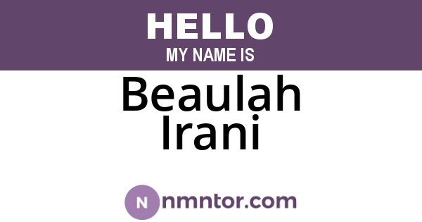 Beaulah Irani