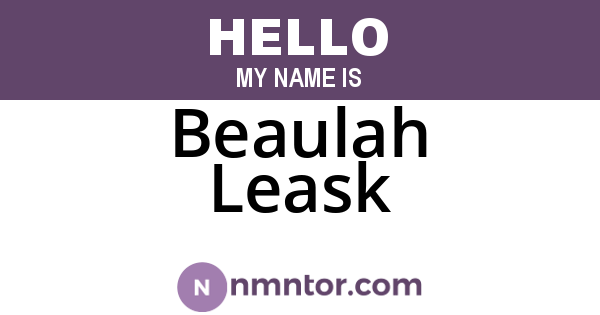 Beaulah Leask