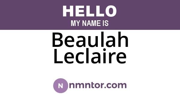 Beaulah Leclaire