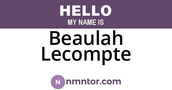 Beaulah Lecompte