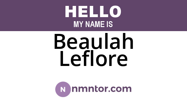 Beaulah Leflore