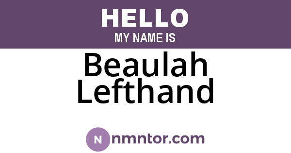 Beaulah Lefthand