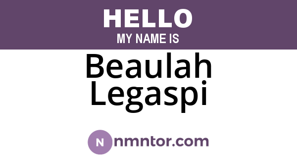 Beaulah Legaspi